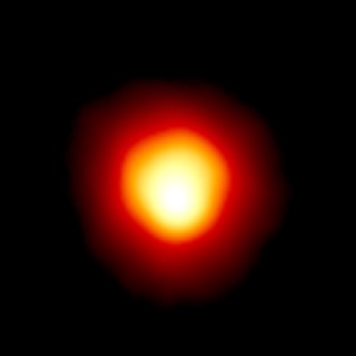 Betelgeuse imaged is a red glowing blob